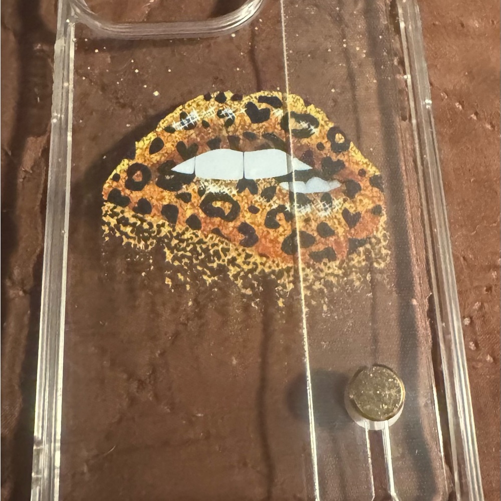 Leopard Print Clear Phone Case